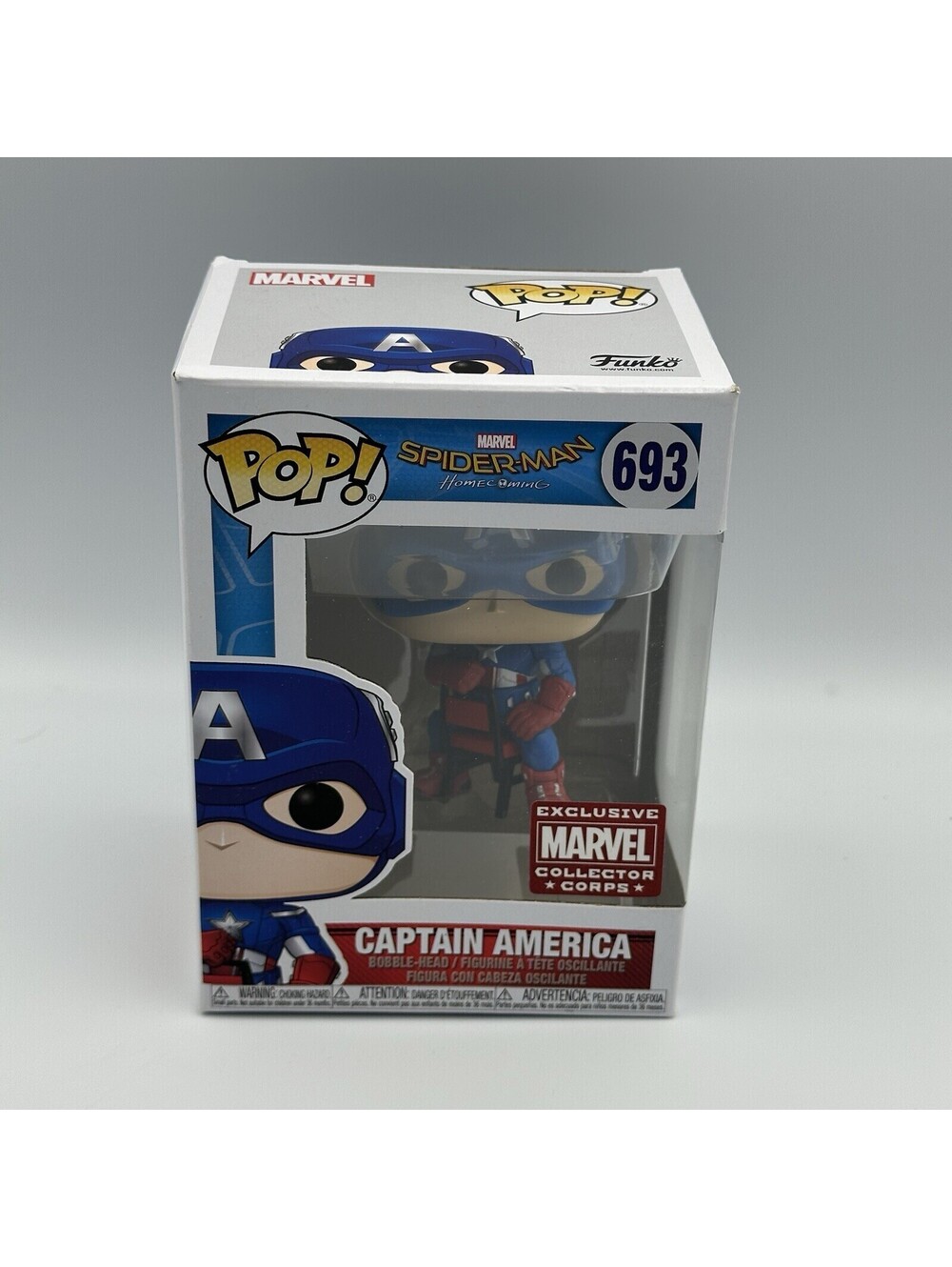 Captain America Funko Pop Marvel Spider-Man Homecoming #693 Exclusive